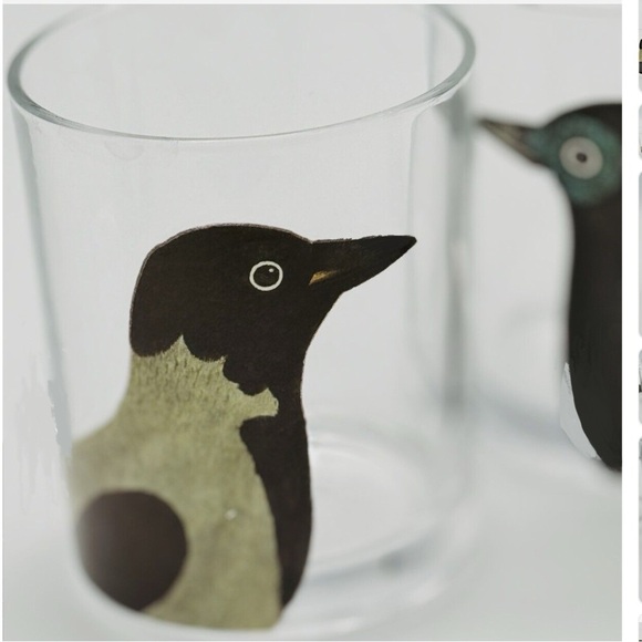 John Derian for Threshold Midnight Dreary Black Bird Glass Drinkware Set - Picture 3 of 9